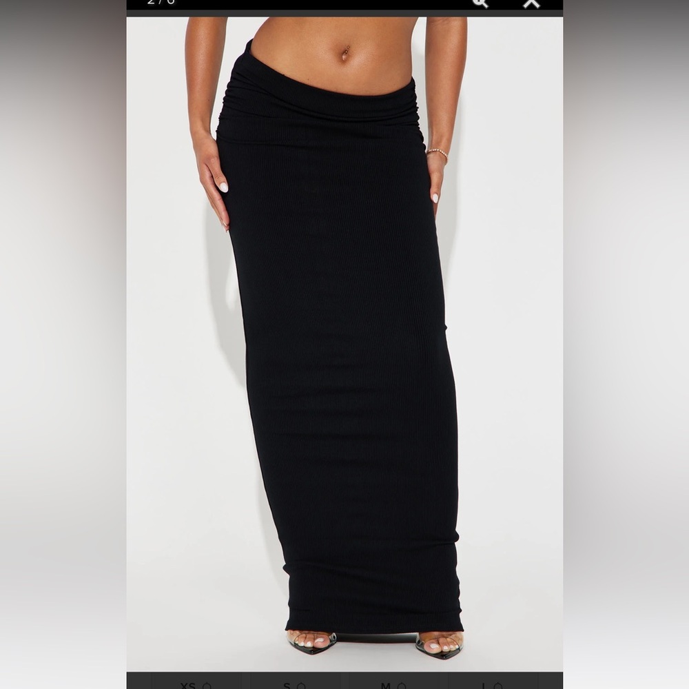 Fashion Nova Snatched Maxi Skirt - Black - Picture 4 of 4